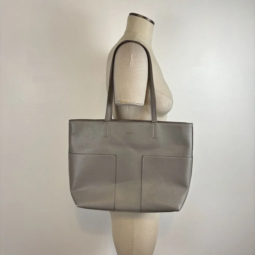Anne Klein Gray Large Shoulder Tote Bag Purse